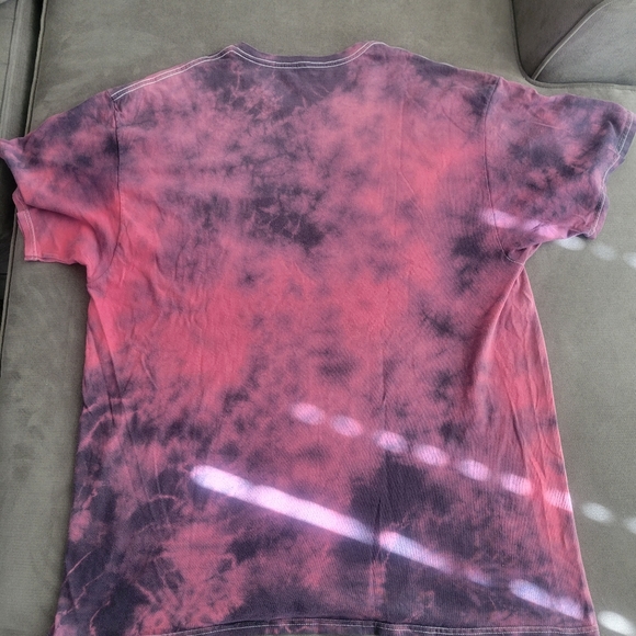 Justice League Men T-Shirt 2XL Red Tie Dye The Flash Symbol Short Sleeve Tee - Picture 4 of 4